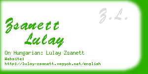 zsanett lulay business card